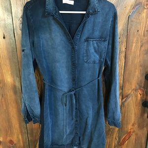 Denim button up dress